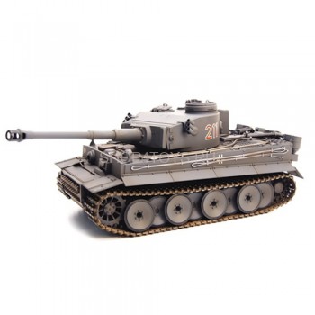 Радиоуправляемый танк VSTank Tiger I Airsoft Grey 2.4G - A03102970 Управление осуществляется каждой гусеницей отдельно, поворотом башни и подъемом пушки, а также танк оборудован пневматической пушкой, стреляющей пластиковыми шариками. Зарядное устройство и аккумулятор для танка в комплекте