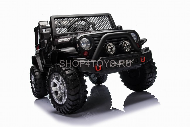 Детский электромобиль джип XMX с полным приводом (черный, EVA, 12V) - XMX618-4WD-BLACK