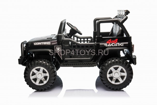 Детский электромобиль джип XMX с полным приводом (черный, EVA, 12V) - XMX618-4WD-BLACK