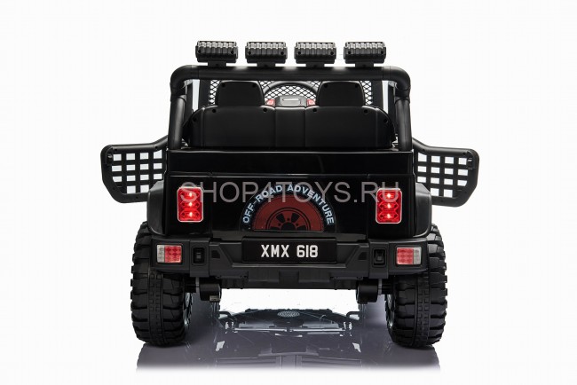 Детский электромобиль джип XMX с полным приводом (черный, EVA, 12V) - XMX618-4WD-BLACK