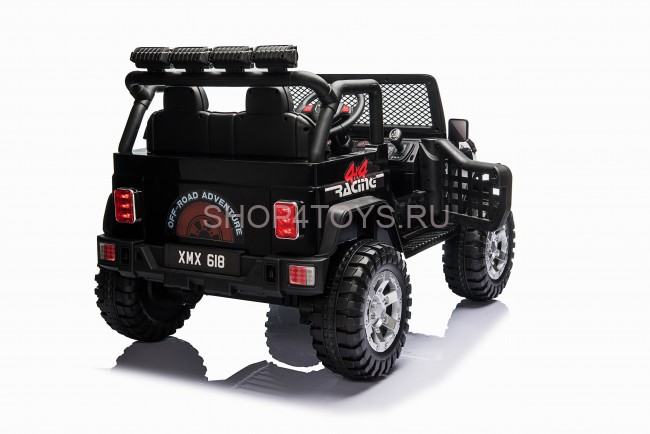 Детский электромобиль джип XMX с полным приводом (черный, EVA, 12V) - XMX618-4WD-BLACK