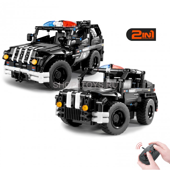 Конструктор джип полиция QiHui 355 деталей (2в1 два вида джипа, пульт) - QH8026 Конструктор джип полиция QiHui 355 деталей (2в1 два вида джипа, пульт) - QH8026