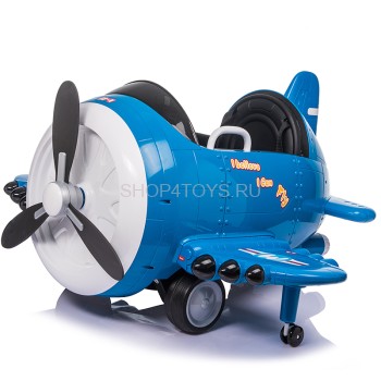 Детский электромобиль - самолет 12V - JJ20201-BLUE Детский электромобиль - самолет 12V - JJ20201-BLUE