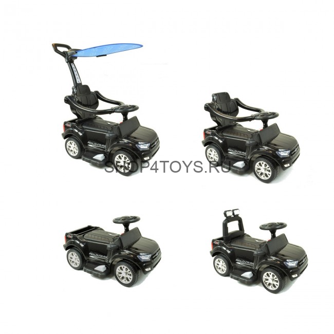 Детский электромобиль - каталка Dake Ford Ranger Black - DK-P01P
