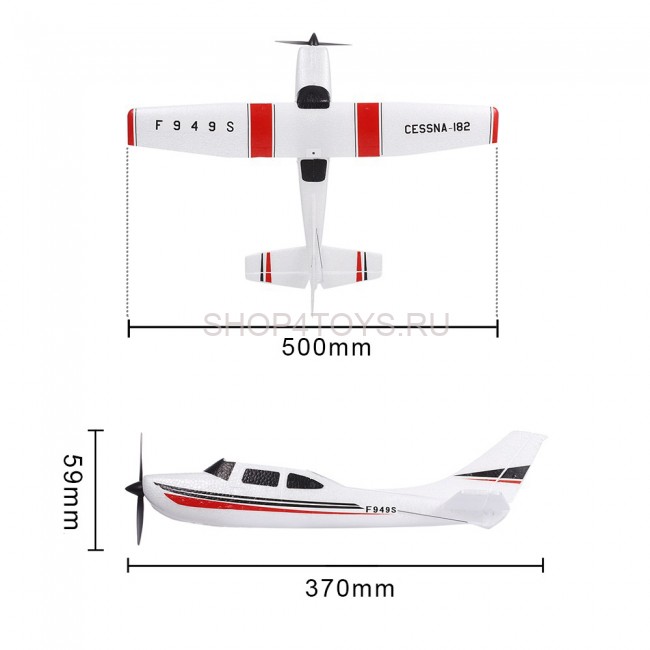 Радиоуправляемый самолет WL Toys F949S Cessna 182 6-AXIS GYRO 2.4G - WLT-F949S