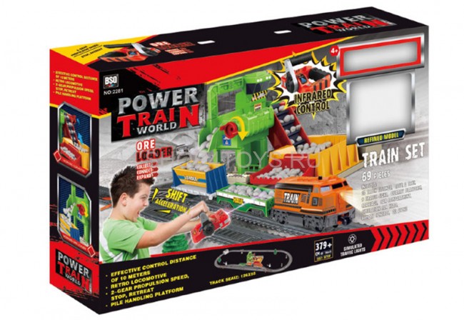 Радиоуправляемая железная дорога BSQ со станцией загрузки камня - BSQ-2281 Радиоуправляемая железная дорога BSQ со станцией загрузки камня - BSQ-2281