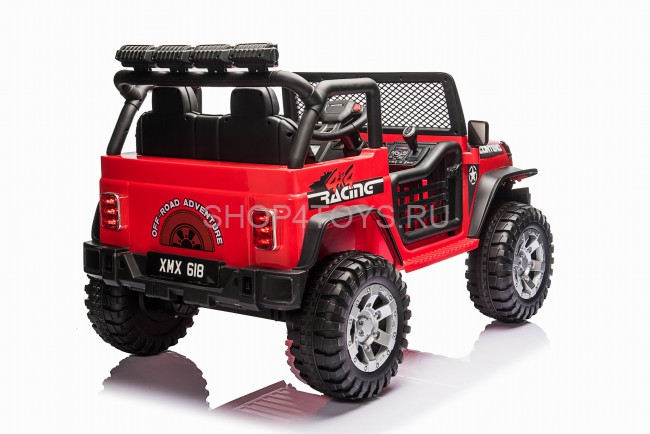 Детский электромобиль джип XMX с полным приводом (красный, EVA, 12V) - XMX618-4WD-RED