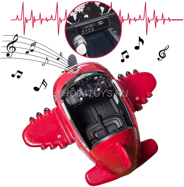 Детский электромобиль - самолет 12V - JJ20201-RED Детский электромобиль - самолет 12V - JJ20201-RED
