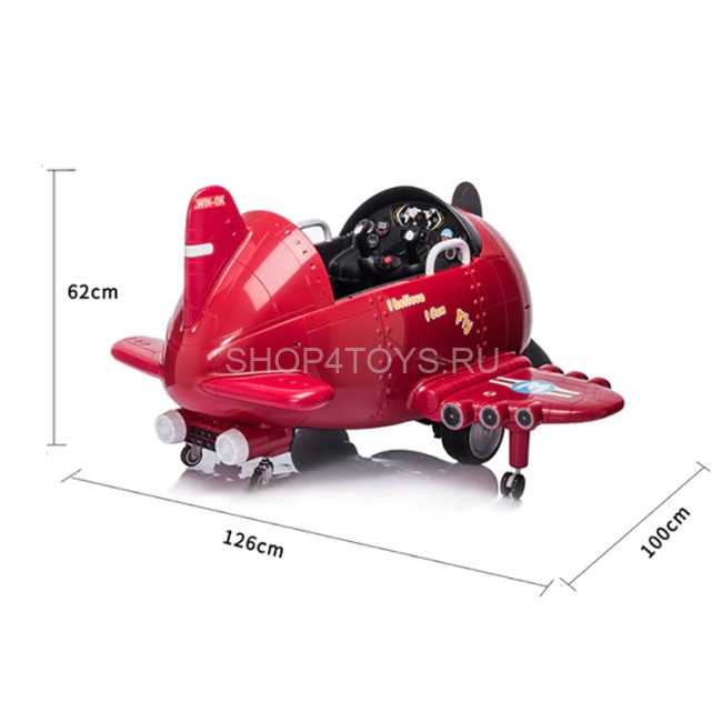 Детский электромобиль - самолет 12V - JJ20201-RED Детский электромобиль - самолет 12V - JJ20201-RED