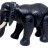 Интерактивный слон на батарейках (черный, звук, свет, движения) - CS-2297-BLACK