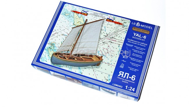 Сборная деревянная модель Парусно-гребной ЯЛ-6 1:24 - LSM0403 Сборная деревянная модель Парусно-гребной ЯЛ-6 1:24 - LSM0403