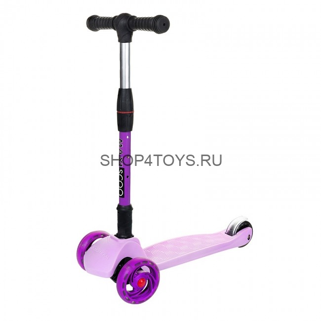 Самокат Maxiscoo Baby Delux Трехколесный Складной со Светящимися Колесами, Лавандовый - MSC-B091804D Самокат Maxiscoo Baby Delux Трехколесный Складной со Светящимися Колесами, Лавандовый - MSC-B091804D
