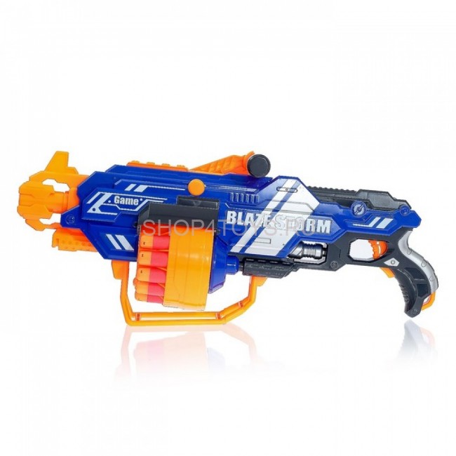 Автомат BlazeStorm с мягкими МЕГАпулями на батарейках - ZC7104 Автомат BlazeStorm с мягкими МЕГАпулями на батарейках - ZC7104