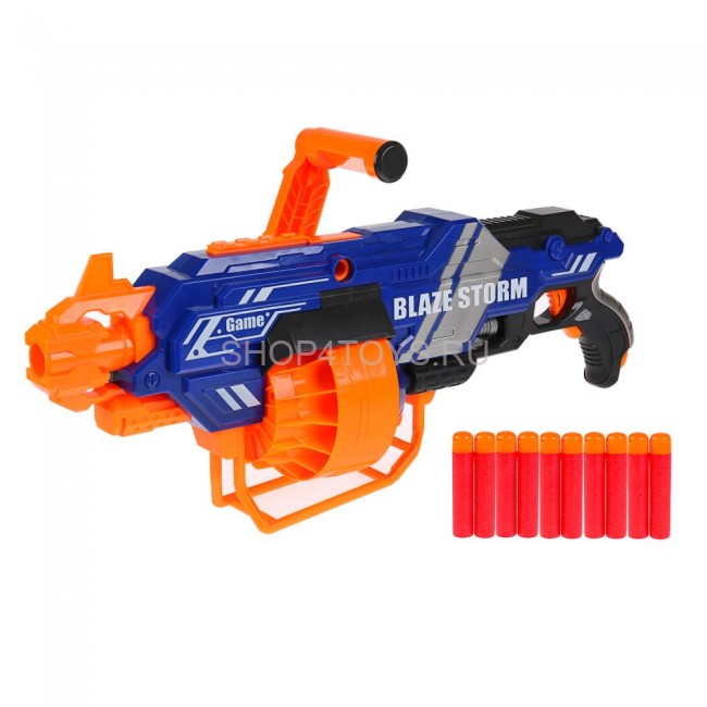 Автомат BlazeStorm с мягкими МЕГАпулями на батарейках - ZC7104 Автомат BlazeStorm с мягкими МЕГАпулями на батарейках - ZC7104