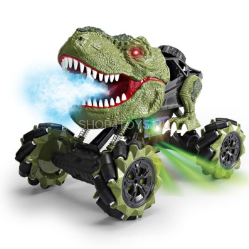Радиоуправляемая зеленая машина-динозавр T-rex (дрифт колеса, пар) - 11810-GREEN Радиоуправляемая зеленая машина-динозавр T-rex (дрифт колеса, пар) - 11810-GREEN