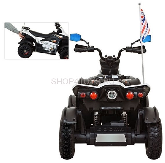 Детский спортивный электроквадроцикл Dongma ATV White 12V - DMD-268A-W