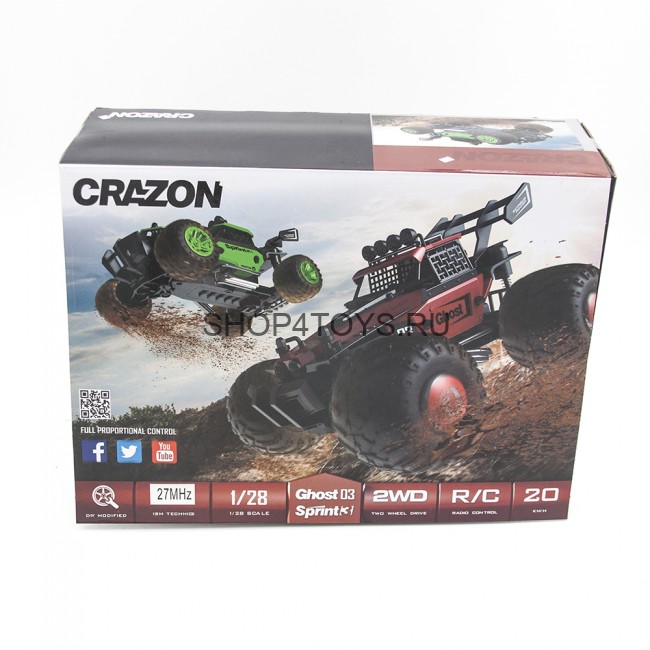 Радиоуправляемая трагги CraZon Red Ghost / Sprint 2WD 1:28 (сменные колеса и корпус) - 172802-R Радиоуправляемая трагги CraZon Red Ghost / Sprint 2WD 1:28 (сменные колеса и корпус) - 172802-R