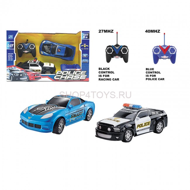 Набор из двух радиоуправляемых машин Police Chase 1:20 - YD898-MJ1996B Набор из двух радиоуправляемых машин Police Chase 1:20 - YD898-MJ1996B