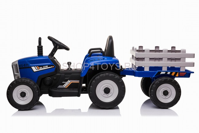 Детский электромобиль XMX трактор с прицепом (синий, EVA, пульт, 12V) - XMX611-BLUE Детский электромобиль XMX трактор с прицепом (синий, EVA, пульт, 12V) - XMX611-BLUE
