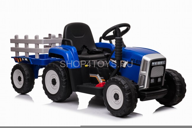 Детский электромобиль XMX трактор с прицепом (синий, EVA, пульт, 12V) - XMX611-BLUE Детский электромобиль XMX трактор с прицепом (синий, EVA, пульт, 12V) - XMX611-BLUE