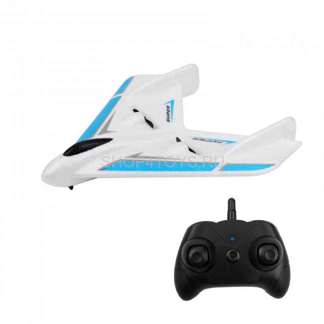 Радиоуправляемый самолет-крыло для дома и начинающих пилотов 2.4G - FX601-BLUE Радиоуправляемый самолет-крыло для дома и начинающих пилотов 2.4G - FX601-BLUE