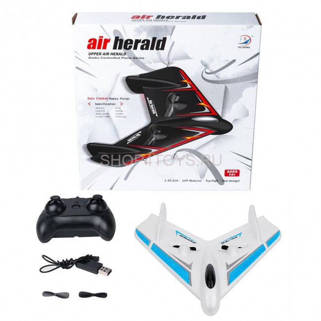 Радиоуправляемый самолет-крыло для дома и начинающих пилотов 2.4G - FX601-BLUE Радиоуправляемый самолет-крыло для дома и начинающих пилотов 2.4G - FX601-BLUE