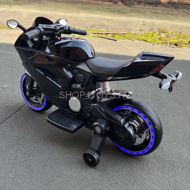 Детский электромотоцикл Ducati Black (12V, EVA, ручка газа) - FT-1628-SP-BLACK