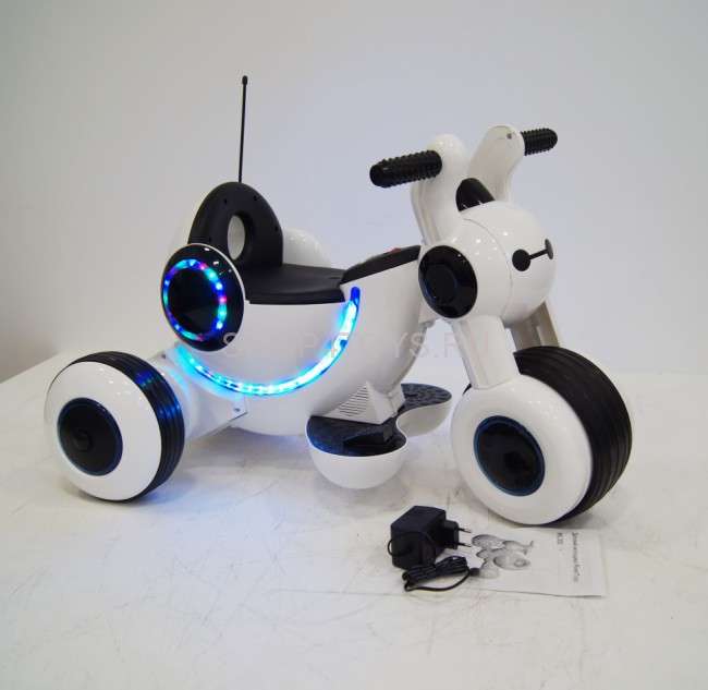 Детский электромотоцикл HL300 White 6V - HL300