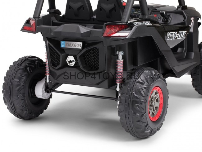 Двухместный полноприводный электромобиль Black Carbon UTV-MX Buggy 12V - XMX603-BLACK-PAINT