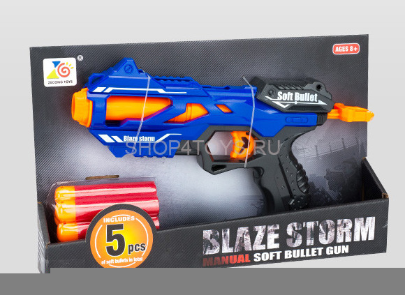 Бластер ''BlazeStorm'' механический с мягкими МЕГАпулями - ZC7108