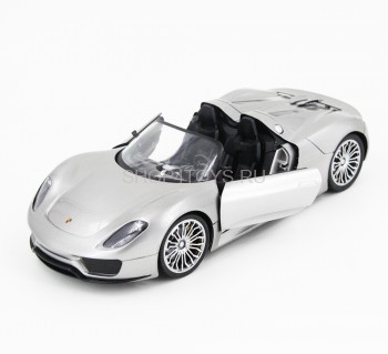 Радиоуправляемая машина Porsche 918 Spider Silver 1:14 - 2246J-S Радиоуправляемая машина Porsche 918 Spider Silver 1:14 - 2246J-S модель у которой открываются двери с пульта управления!