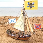 Сборная деревянная модель ботика Петра I Сборная деревянная модель ботика Петра I