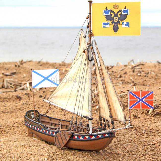 Сборная деревянная модель ботика Петра I Сборная деревянная модель ботика Петра I