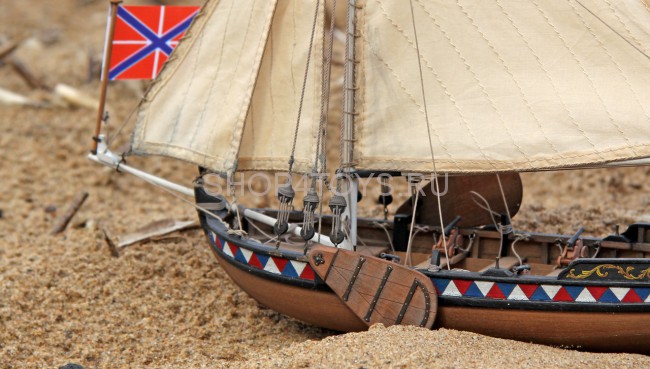 Сборная деревянная модель ботика Петра I Сборная деревянная модель ботика Петра I