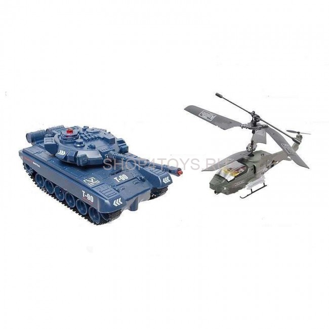 Радиоуправляемый набор танк + вертолет с гироскопом - JD803 Радиоуправляемый набор танк + вертолет с гироскопом - JD803
