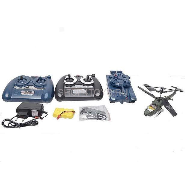 Радиоуправляемый набор танк + вертолет с гироскопом - JD803 Радиоуправляемый набор танк + вертолет с гироскопом - JD803