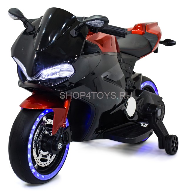 Детский электромотоцикл Ducati Red Black (12V, EVA, ручка газа) - FT-1628-SP-RED-BLACK