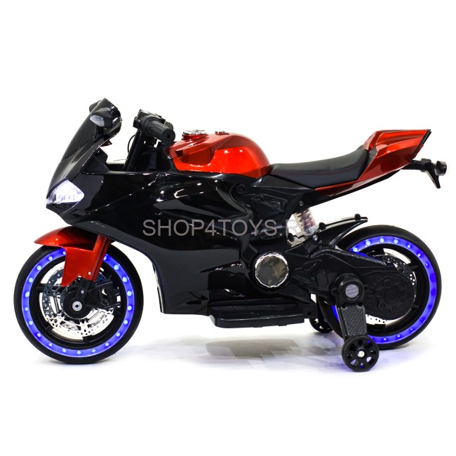 Детский электромотоцикл Ducati Red Black (12V, EVA, ручка газа) - FT-1628-SP-RED-BLACK