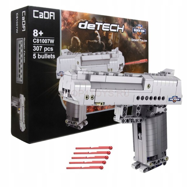 Конструктор CADA deTech пистолет Desert Falcon, 307 деталей - C81007W Конструктор CADA deTech пистолет Desert Falcon, 307 деталей - C81007W