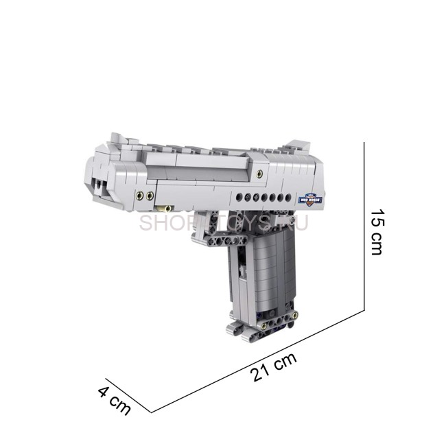 Конструктор CADA deTech пистолет Desert Falcon, 307 деталей - C81007W Конструктор CADA deTech пистолет Desert Falcon, 307 деталей - C81007W