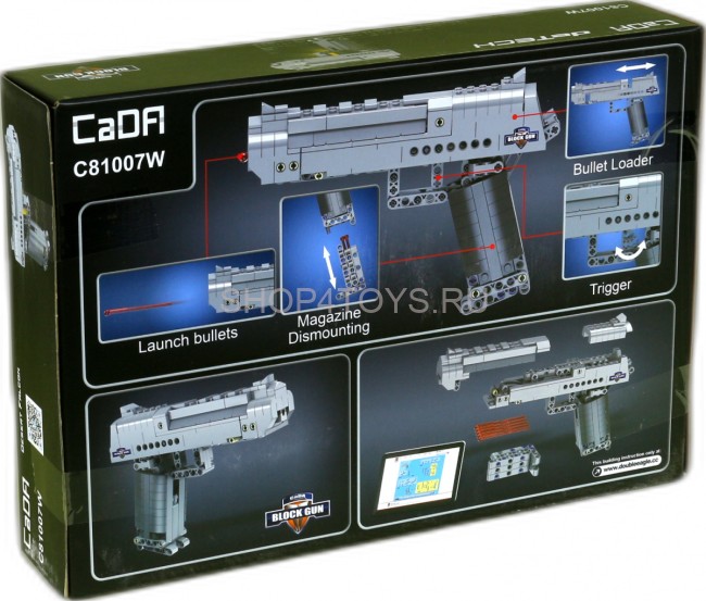 Конструктор CADA deTech пистолет Desert Falcon, 307 деталей - C81007W Конструктор CADA deTech пистолет Desert Falcon, 307 деталей - C81007W