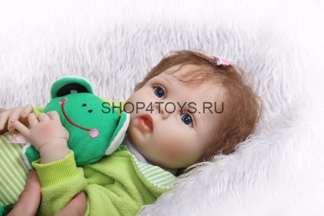 Кукла реборн полностью силиконовая Валерия, реборн с кудрями Кукла реборн полностью силиконовая Валерия, реборн с кудрями