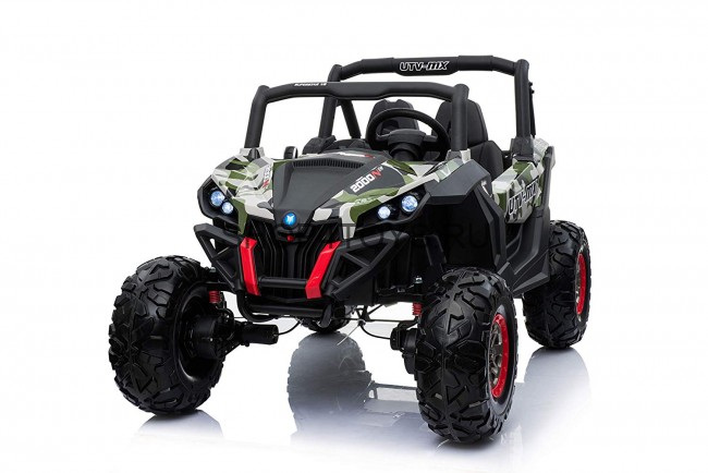 Двухместный полноприводный электромобиль Camouflage UTV-MX Buggy 12V MP4 - XMX603-GREEN-PAINT-MP4