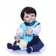 Реборн с полностью силиконовым телом мальчик Макс