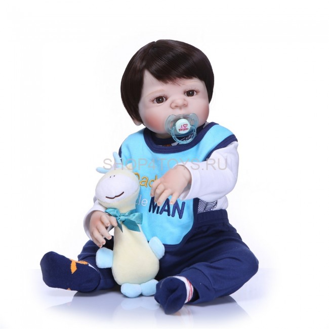 Реборн с полностью силиконовым телом мальчик Макс