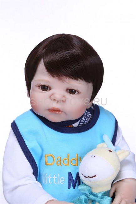 Реборн с полностью силиконовым телом мальчик Макс