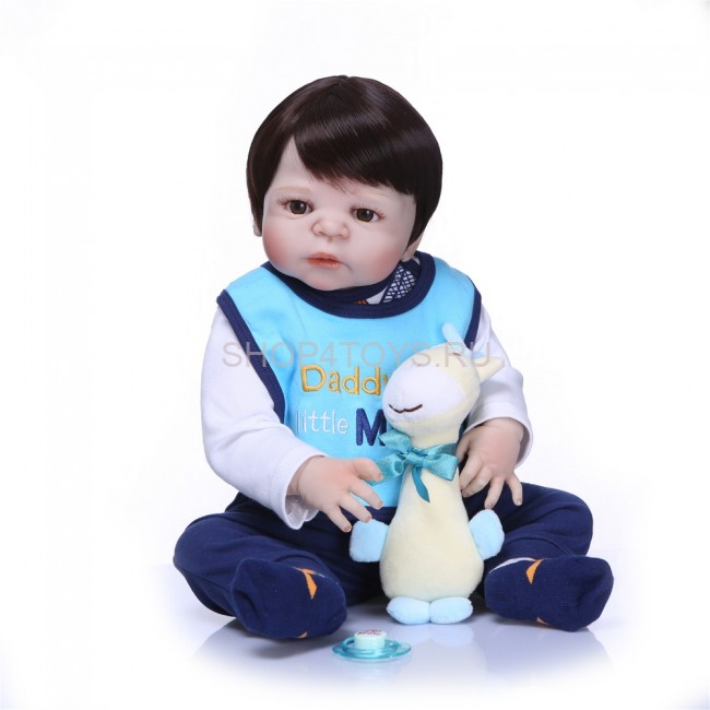 Реборн с полностью силиконовым телом мальчик Макс