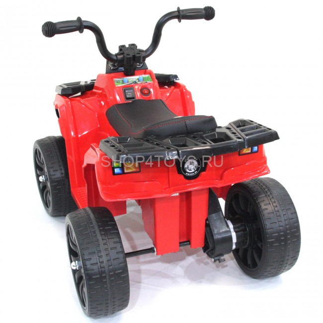 Детский квадроцикл R1 на резиновых колесах 6V - 3201-RED